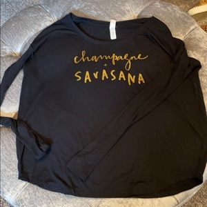Bella Canvas Champagne + Savasana Yoga Tee M